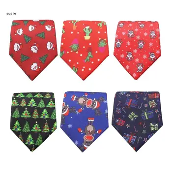 X7YA Karácsonyi Party Nyakkendő Felnőtt Férfiak Fesztivál Jacquard Nyakkendő Állítható Nyakkendőmet Tervezők Nyakkendős Férfi ruházat Tartozék Nyaralás - Kép 1  